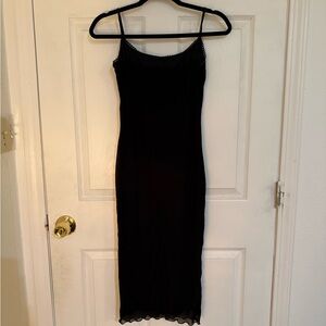 Princess Polly Black Lace-Trimmed Dress